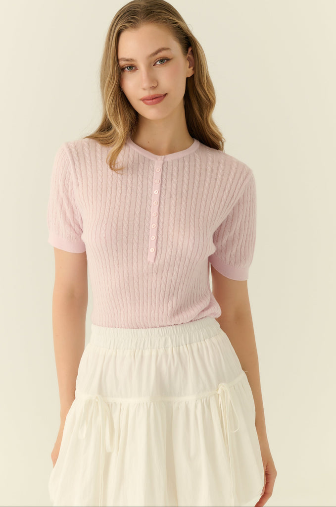 Soft rib knit top