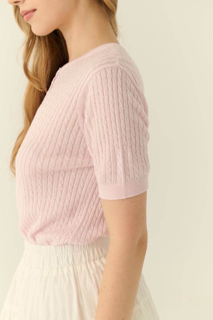 Soft rib knit top