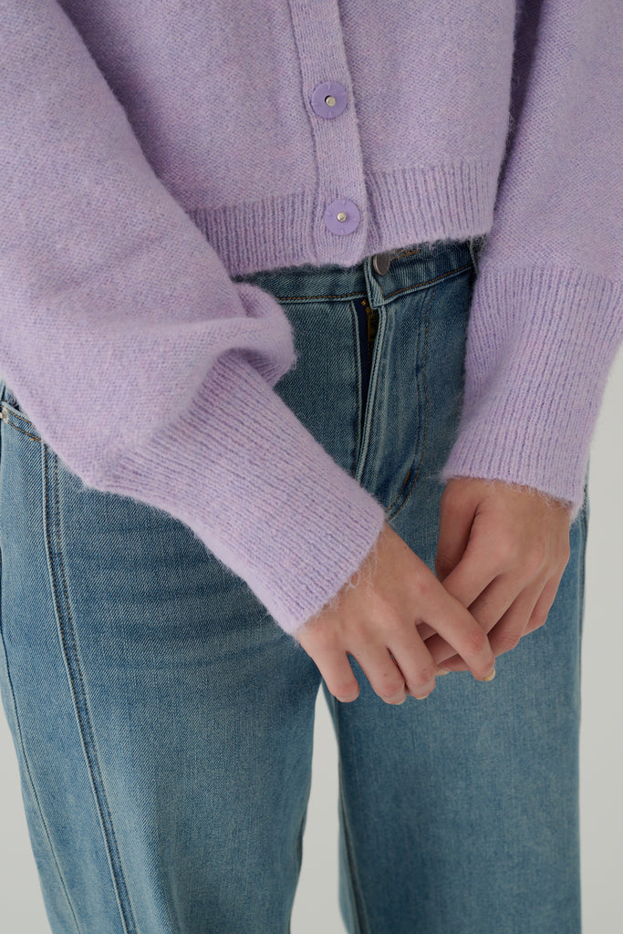 6% Wool Blend Two Ways Button Down Cardigan