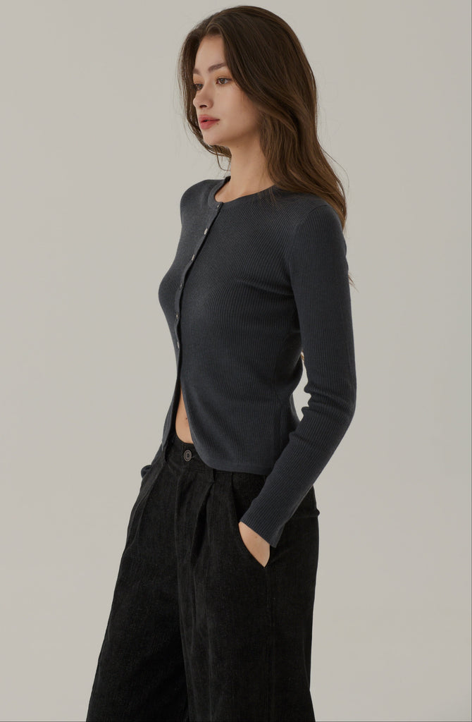 Eyes candy cardigan in grey/red