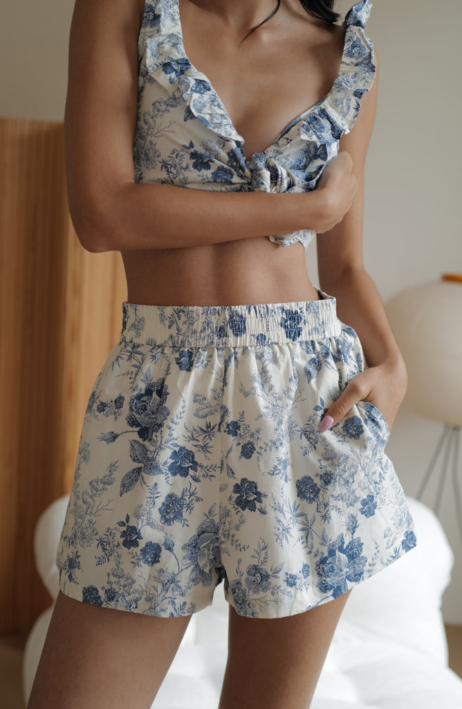 Best day ever top & short in set (floral/yellow)