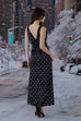 Besties Trip maxi dress in Polka dots in Black/Blue