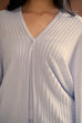Cool breeze V neck cardigan in blue