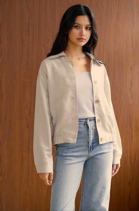 Pretty baby comfy jacket in beige