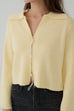 Darcy zipper cardigan in Yellow