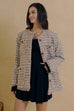 20% wool blend tweed coat
