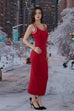 Xmas knit maxi bra Dress