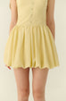 Cannes button down bubble dress in yellow
