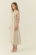 Élune classic maxi shirt dress in beige