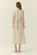Élune classic maxi shirt dress in beige
