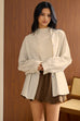 Her everyday stripes shirt in beige