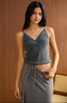 Layering knit vest in grey