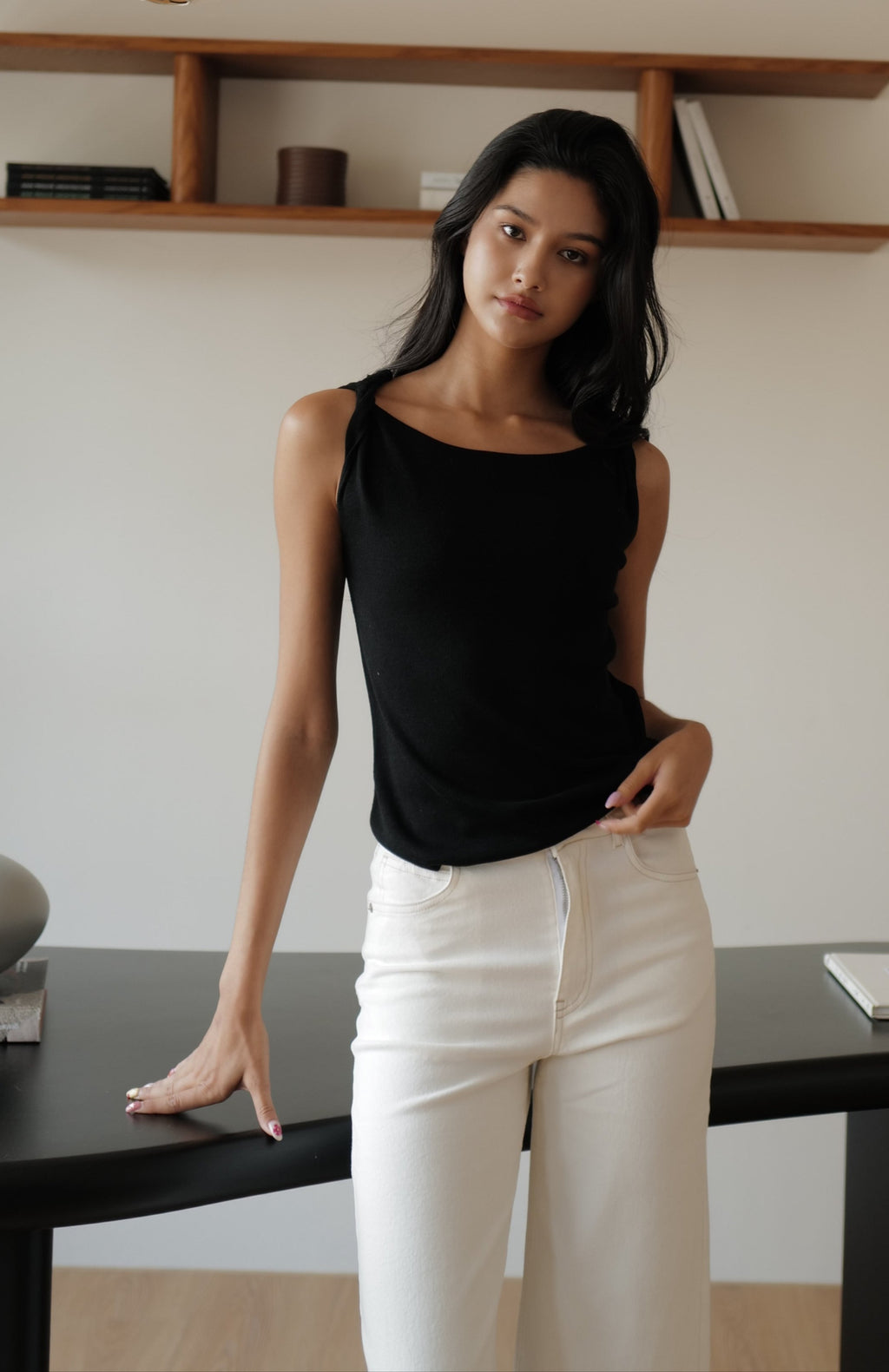 Midnight whisper knit top