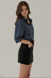 Harbor stripes shirt in navy blue