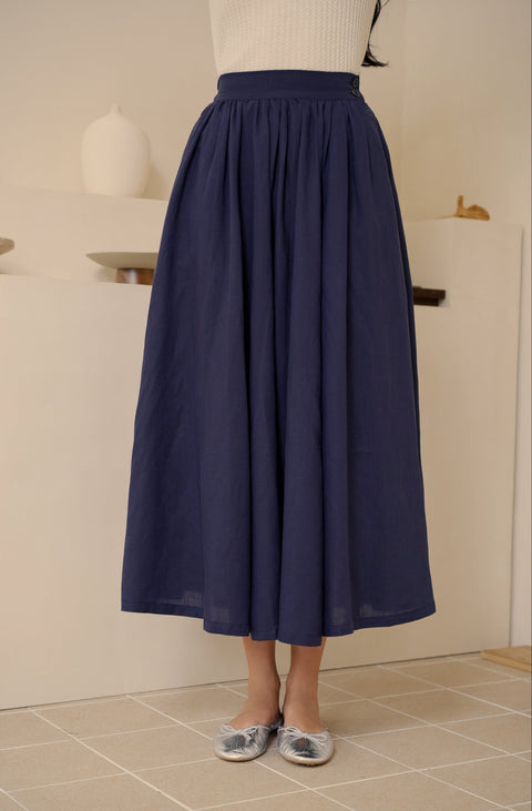False alarm linen skirt in navy