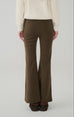 Wool blend flared pants in Green