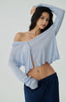 Toxic love cardigan in blue