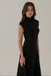 Edgy knit dress in black