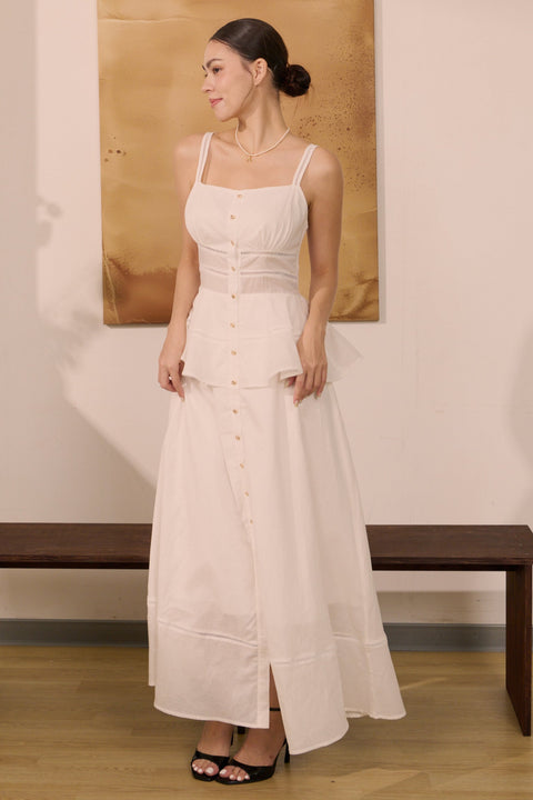 Take me on a date maxi dress in white