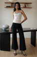 Soft line y-back tank in white/grey