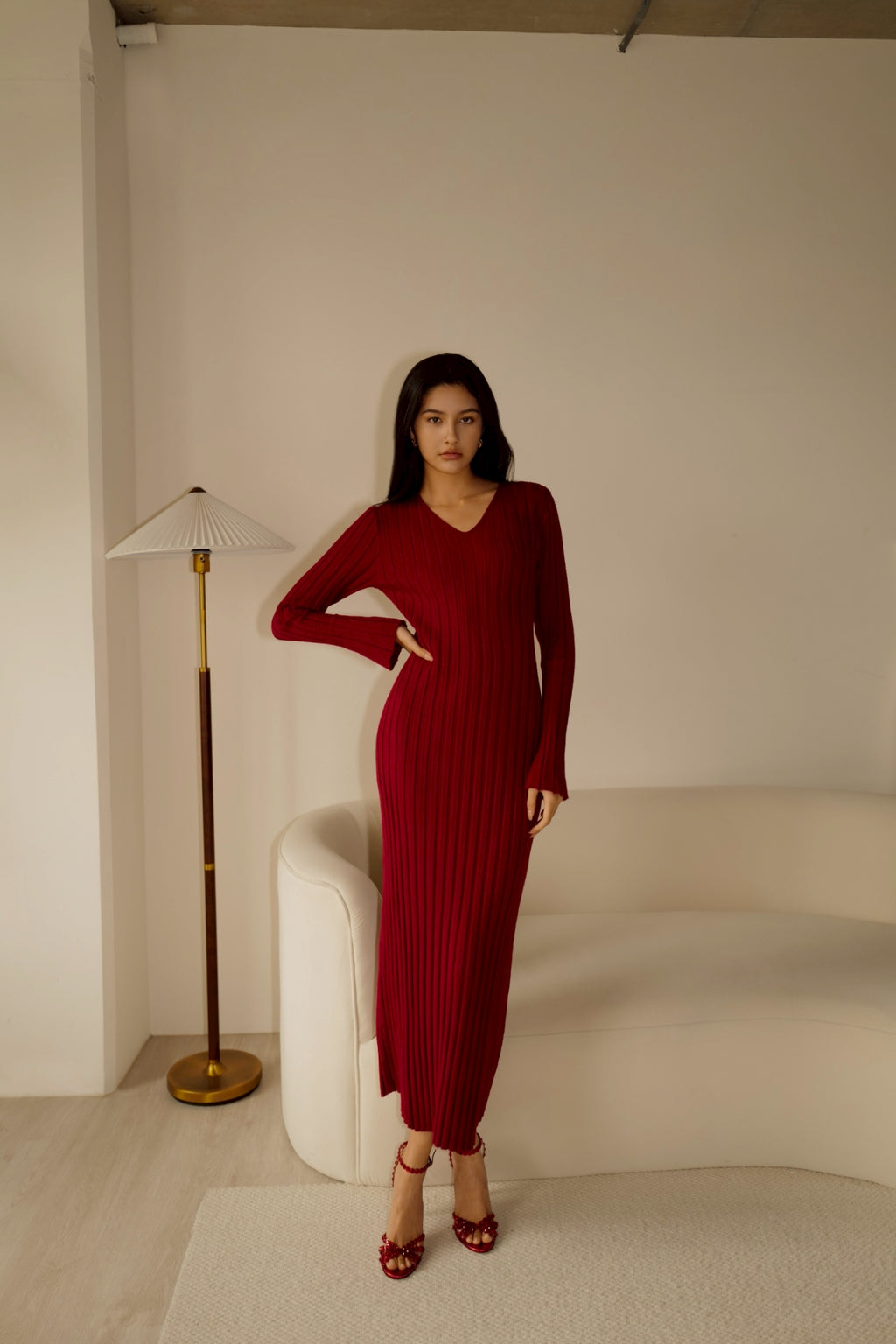 My natural beauty maxi knit dress